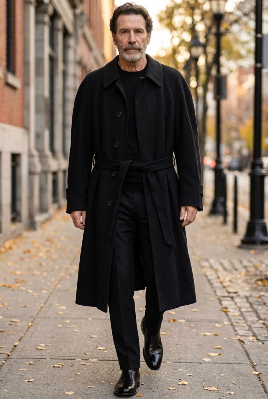 VTG 80s 100% Wool Belted Overcoat Mens Sz 46R Cardinal of Canada for Nordstrom